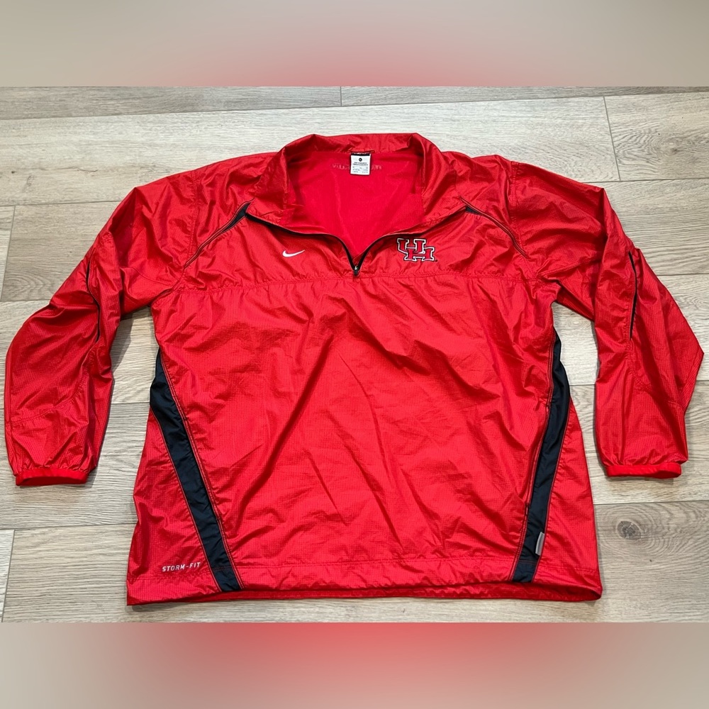 Nike Storm Fit University of Houston 1/4 Zip Pullover Windbreaker size XL